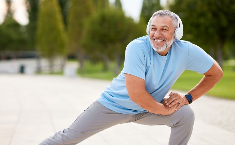 Picture: Healthy, happy exercising man