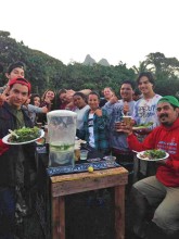 Photo: Cooking Demo Participants Share a Meal